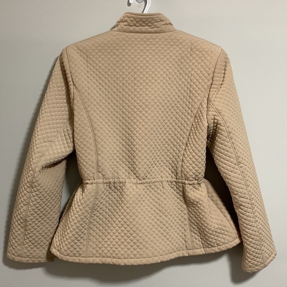 Giacca Quilted Light Weight Chore Coat Jacket Size Large Colour Beige / Ecru - Picture 3 of 12